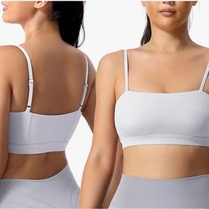 XL Bandeau Sport Bra white